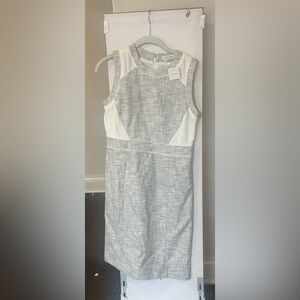 Club Monaco- Sleeveless Gray and White Dress